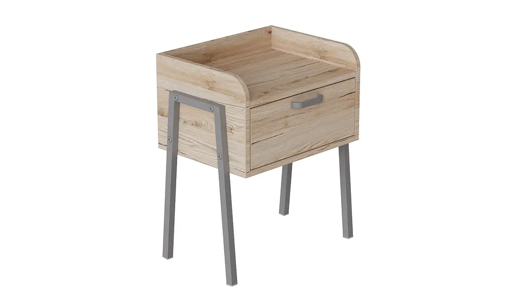 Тумба модульная Ferrum-decor Бетти 540x450x320 металл Серый ДСП Дуб Сан-Марино 16 мм (FRD-102998) - фото 4