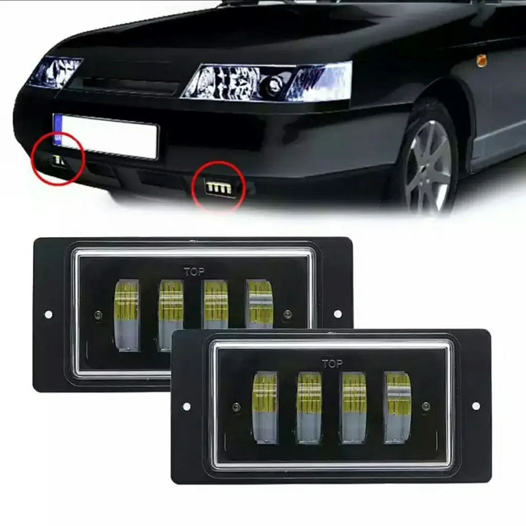 Протитуманні фари LED фари ВАЗ 2110-15 / 40W / Лінзовані чорний відбивач / 174X84X46мм / IP67 / 2 шт. - фото 7