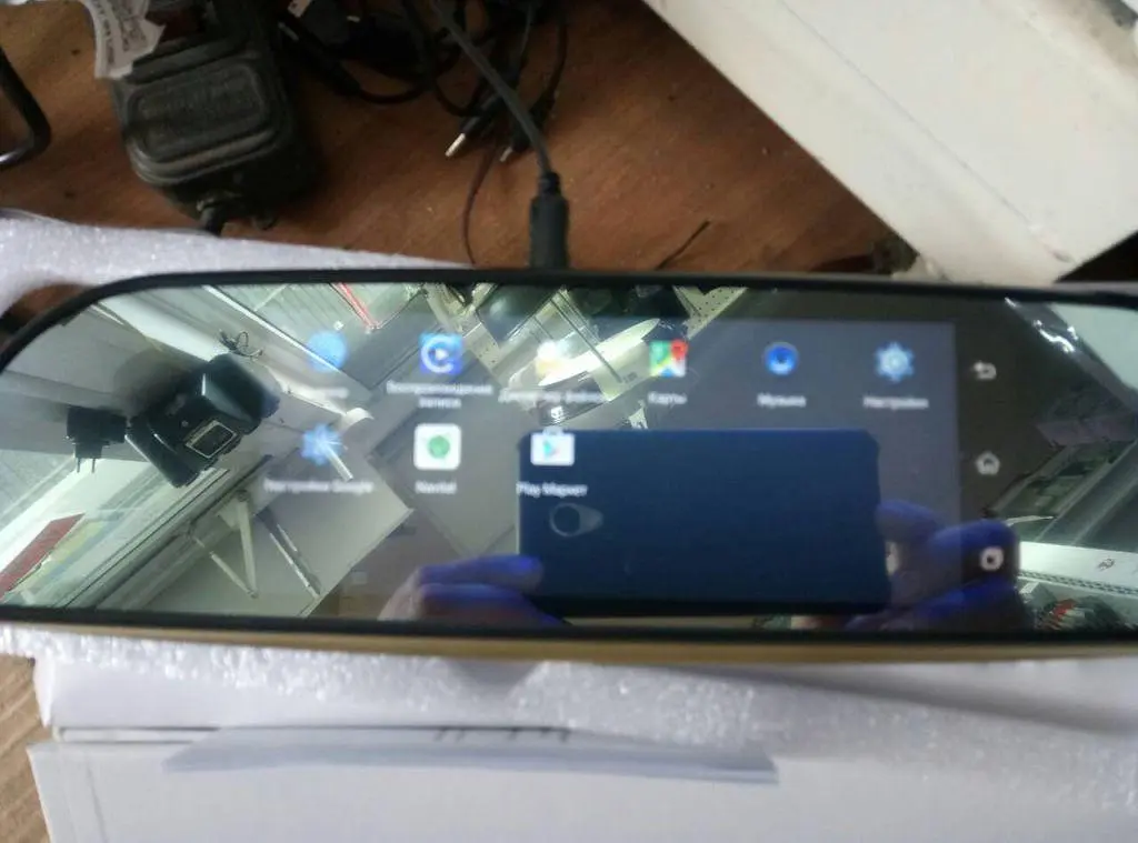 Дзеркало відеореєстратор GPS 3G Wi-Fi екран 7" Сенсорний 2 Камери K35 - фото 10