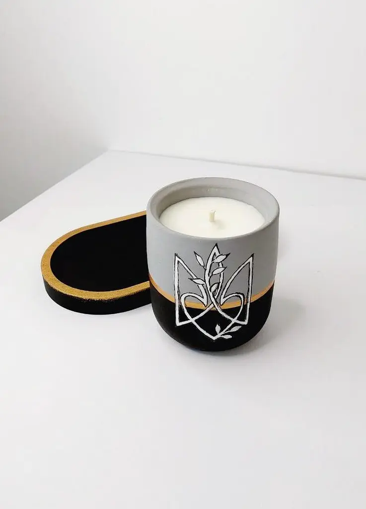 Еко набір Svich Shop: свічка + підставка з бетону - фото 2
