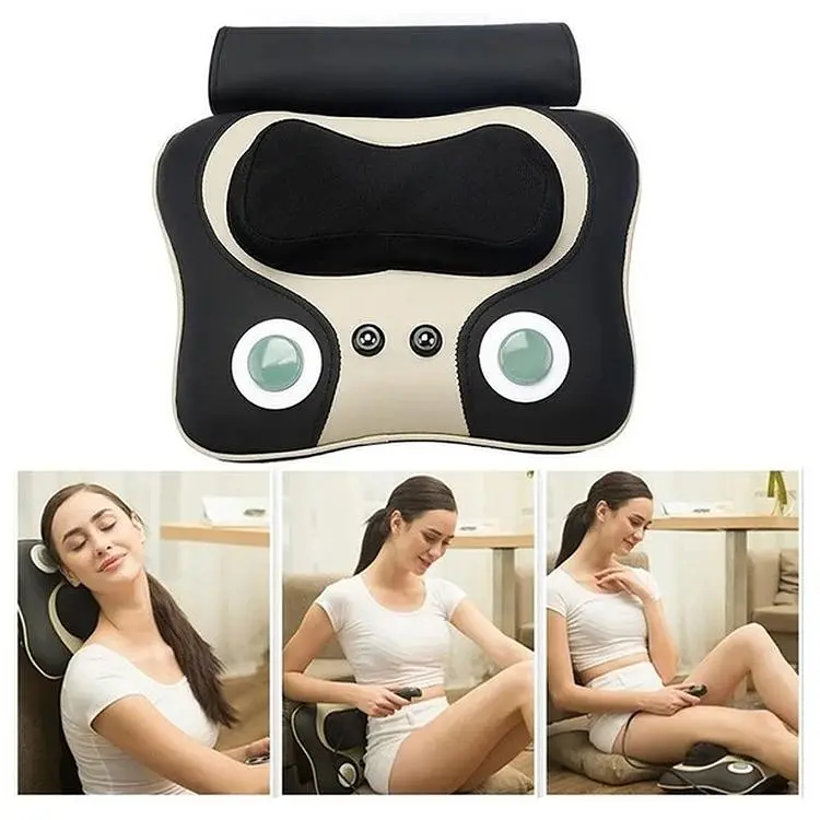 Масажна роликова подушка XPRO Massage Pillow 8802-003 коричнева (MER-15182_741) - фото 6