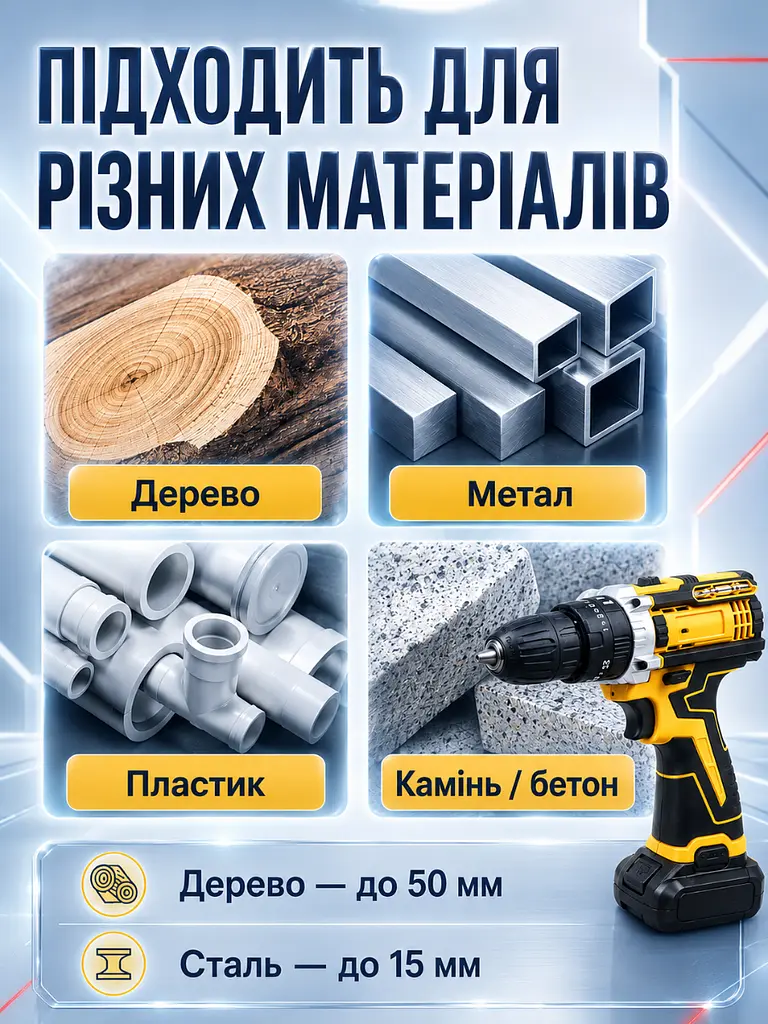 Дриль-шуруповерт акумуляторний 12V 1350 об хв 24 предмети, жовтий / чорний (3663582197) - фото 5