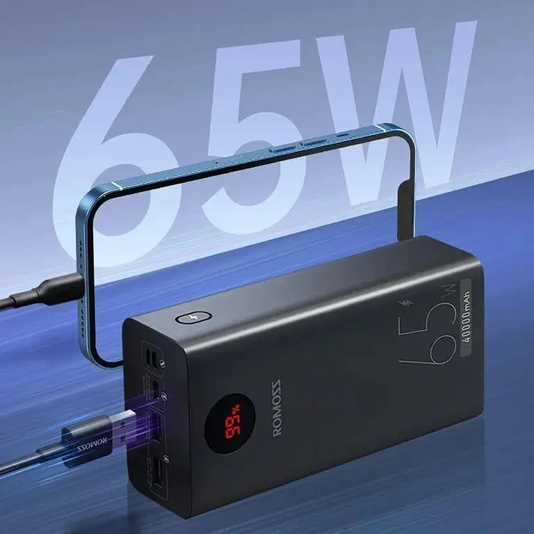 Павербанк Romoss 40000 mAh 65W PEA40 Pro PD Black (PEA40-282-2133H)  - фото 6