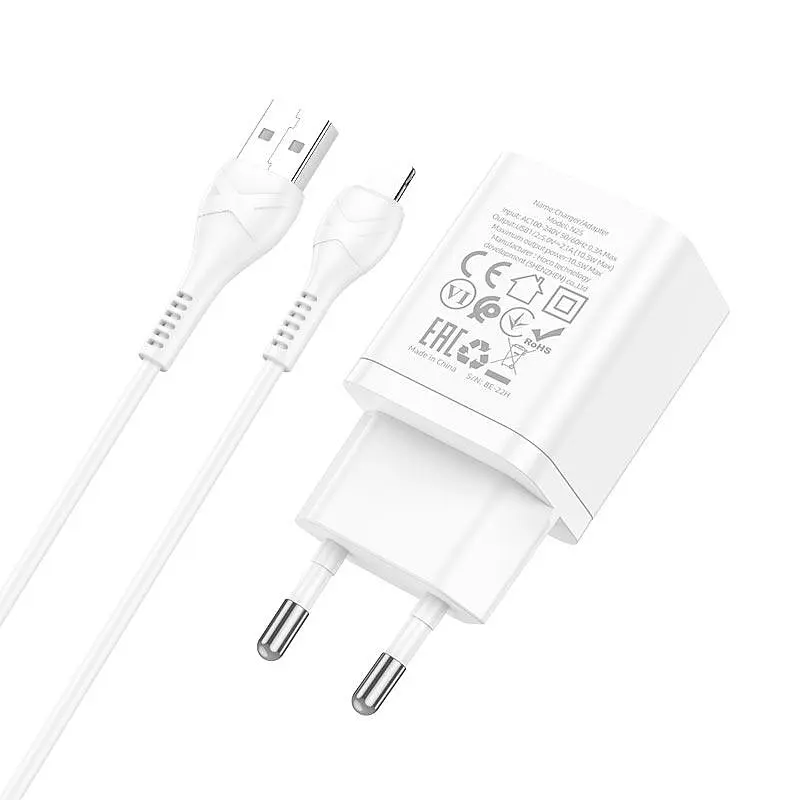 Набор блоков и кабелей Hoco N25 Maker + Lightning Cable dual port 2USB 2.1A белый - фото 3