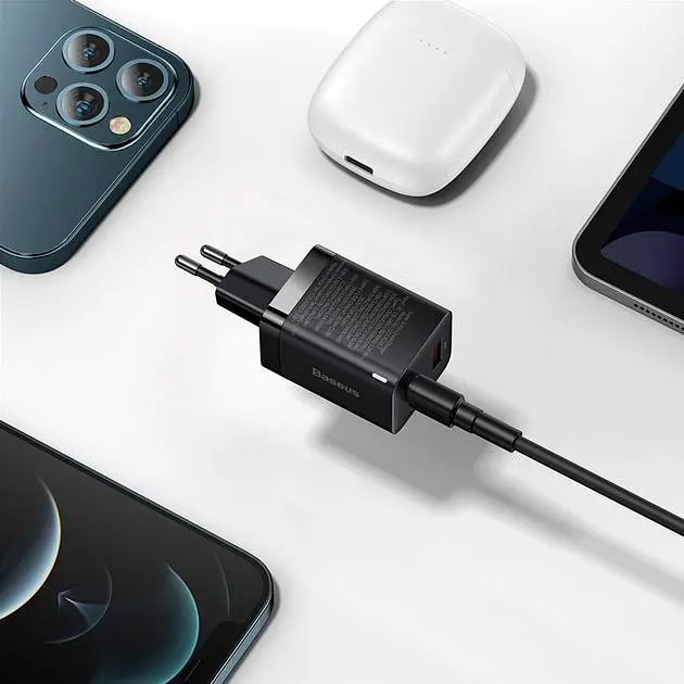 Зарядний пристрій Baseus Super Si Pro Quick Charger USB/Type-C 30W Black (CCSUPP-E01) - фото 7