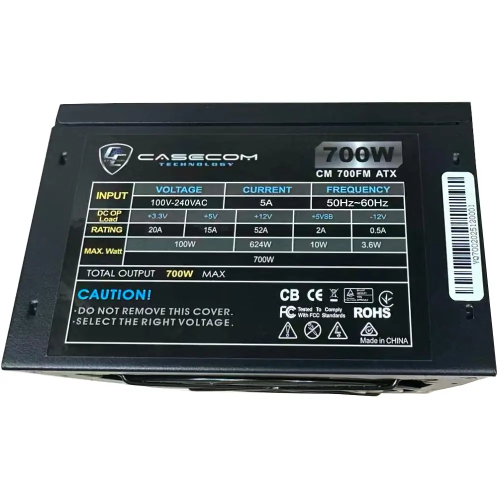 БЖ 700W Casecom, 120mm, Modular, Box - фото 3
