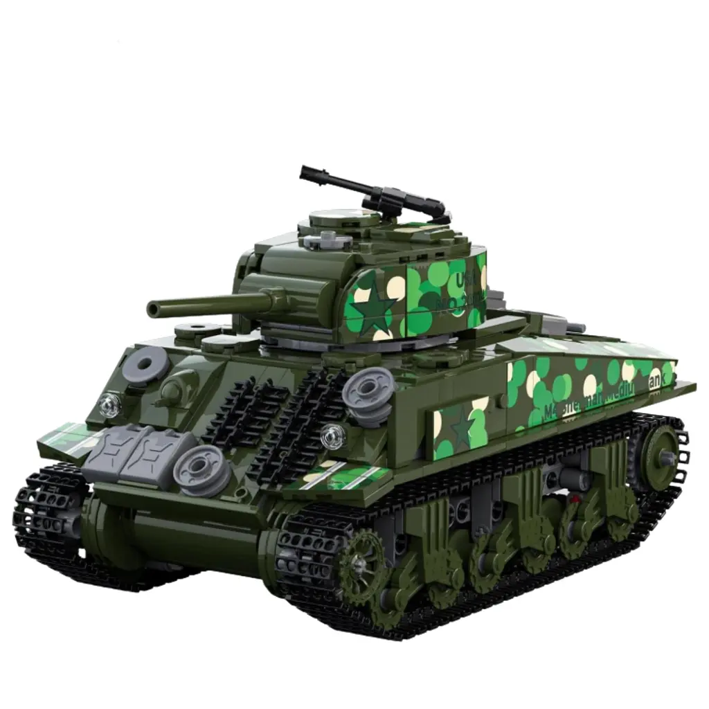 Конструктор танк на радиоуправлении Mould King M4 Sherman Tank  Technik военная техника для взрослых и детей 950 деталей - фото 2