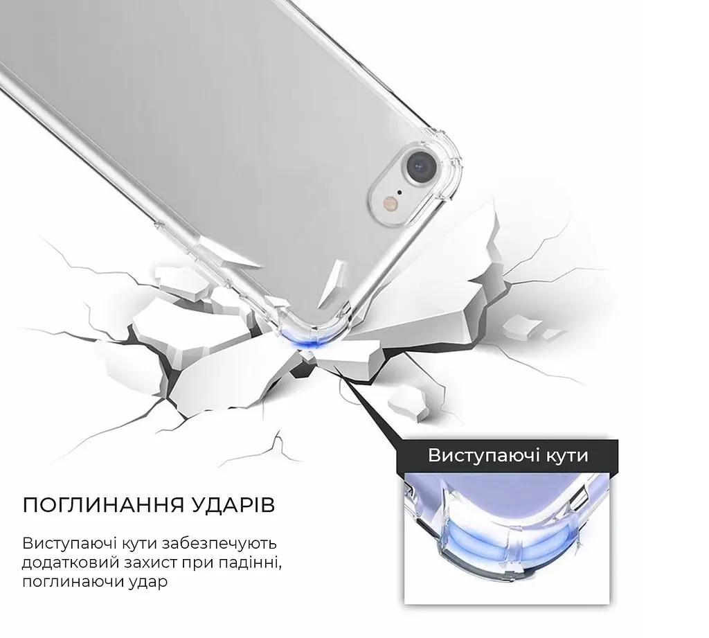 Прозрачный чехол для Apple iPhone 13 с защитой камеры и усиленными бортами, тонкий, силиконовый, бесцветный, ударостойкий, противоударный бампер c закрытой камерой, ArmorStandart (ARM59924) - фото 3