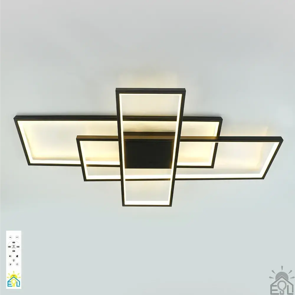 Керована світлодіодна люстра SVEN 123W 3S SMART 900x500x80-BLACK-220-IP20 ESLLSE - фото 6