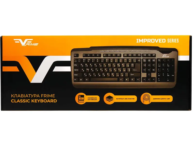 Клавіатура Frime Classic Keyboard Black-Silver USB (FKBB0323) - фото 5