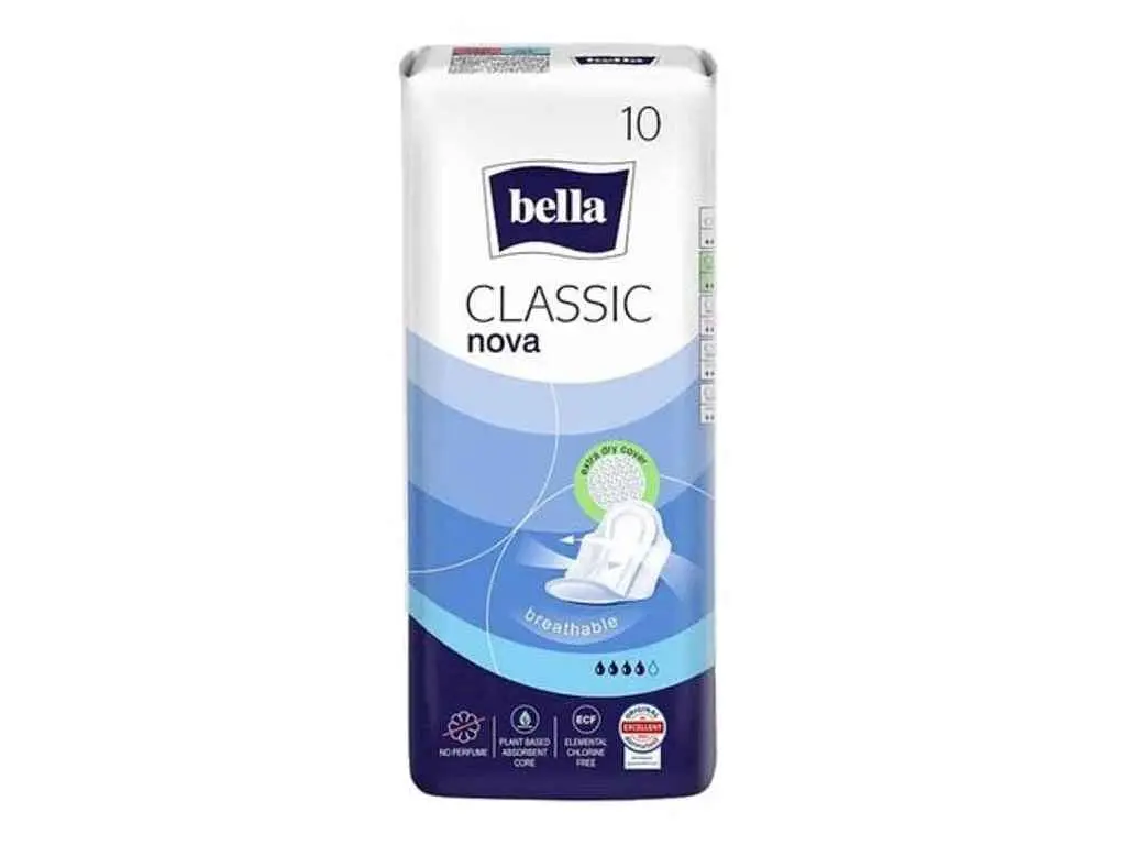 Прокладки гігієнічні BELLA 10 шт 4 краплі Classic Nova Drainette White Line