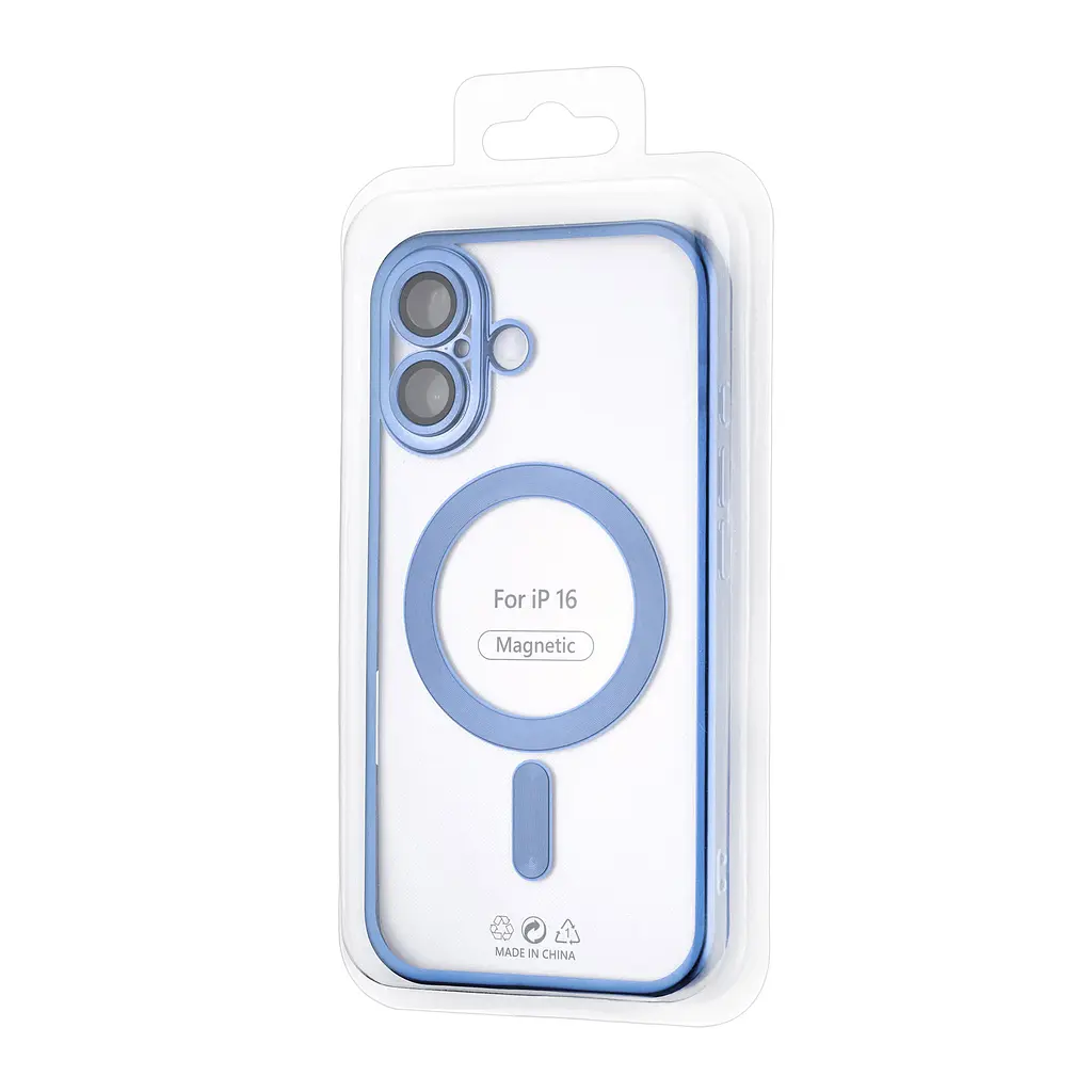 Чохол Ductil Metallic Edge with MagSafe (Protected Camera & Lens) iPhone 16 Light Blue - фото 2