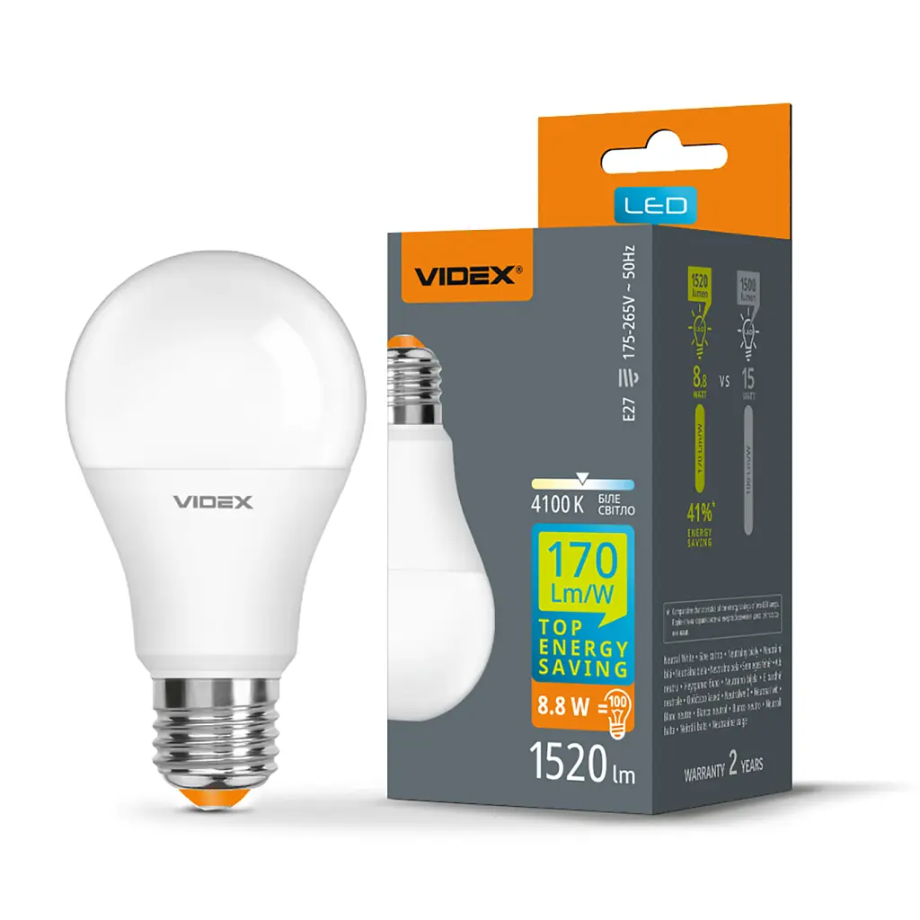 Лампочка Videx LED A60h 8.8W E27 4100K (VL-A60h-88274) - фото 3