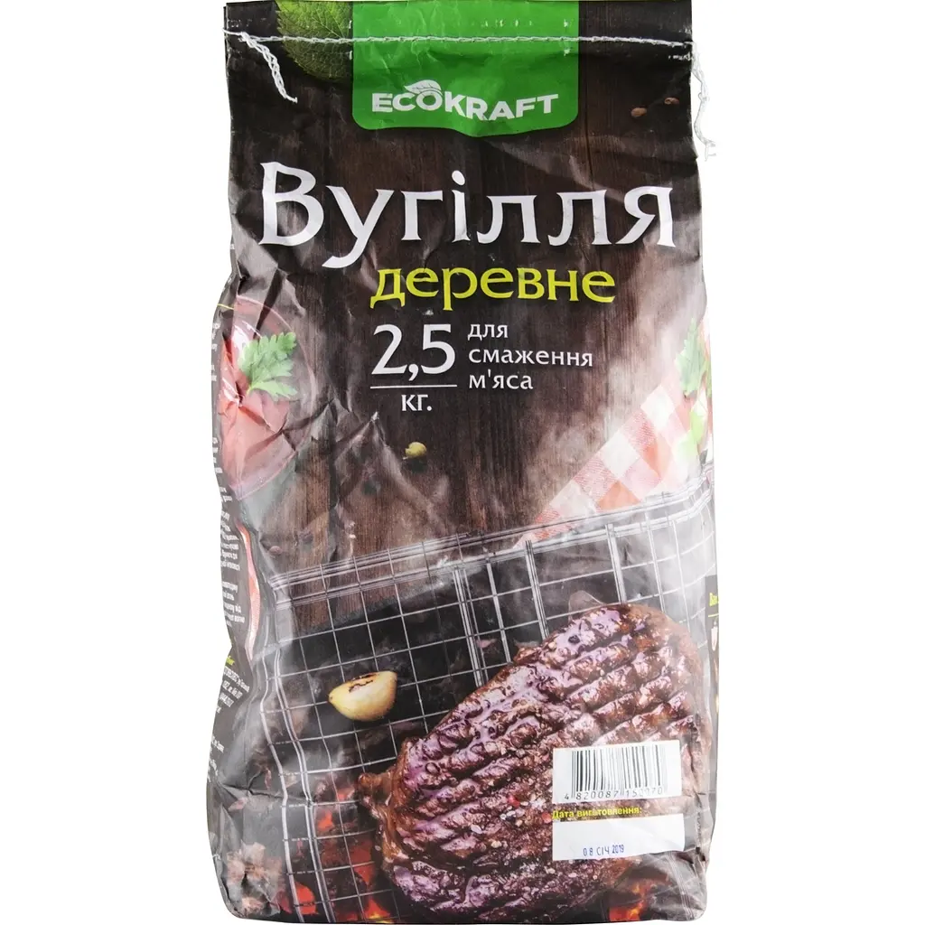 Вугілля деревне 2,3 кг Ecokraft (4820087150070) - фото 2