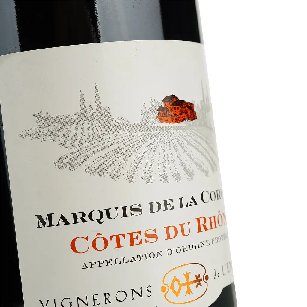 Вино Marquis De La Coronne Cotes Du Rhone AOP, красное, сухое, 0,75 л - фото 5