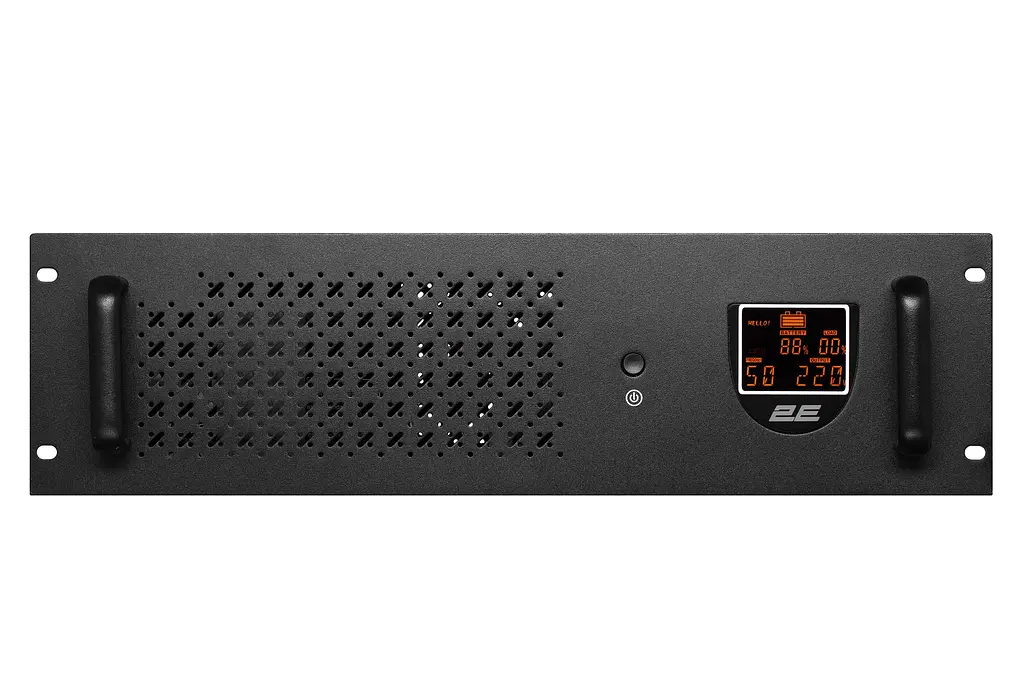 2E Джерело безперебійного живлення RE1200, 1200VA/720W, RM 3U, LCD, USB, 2xSchuko - фото 2