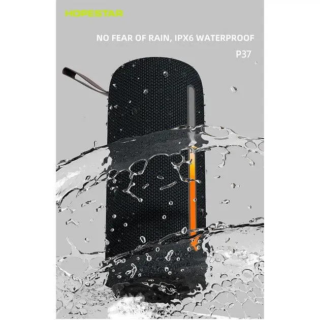 Бездротова портативна акустика - Bluetooth колонка Hopestar P37 чорна - фото 4