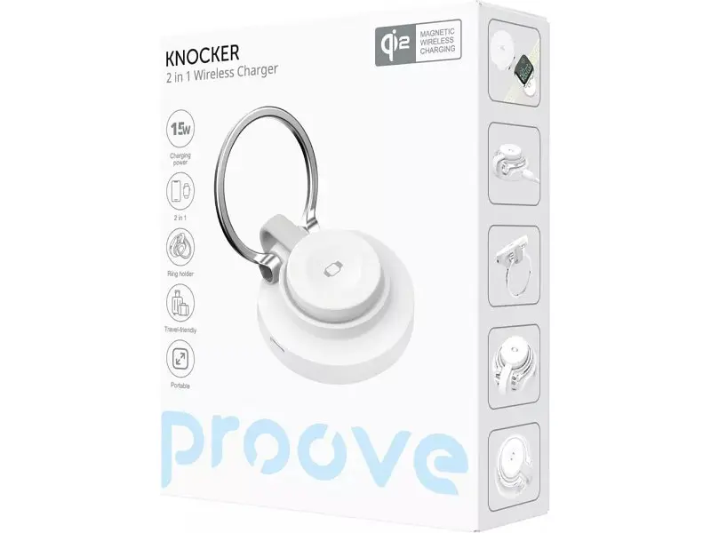 Бездротовий зарядний пристрій Proove Knocker 2in1 White (WSPK15012002) - фото 6