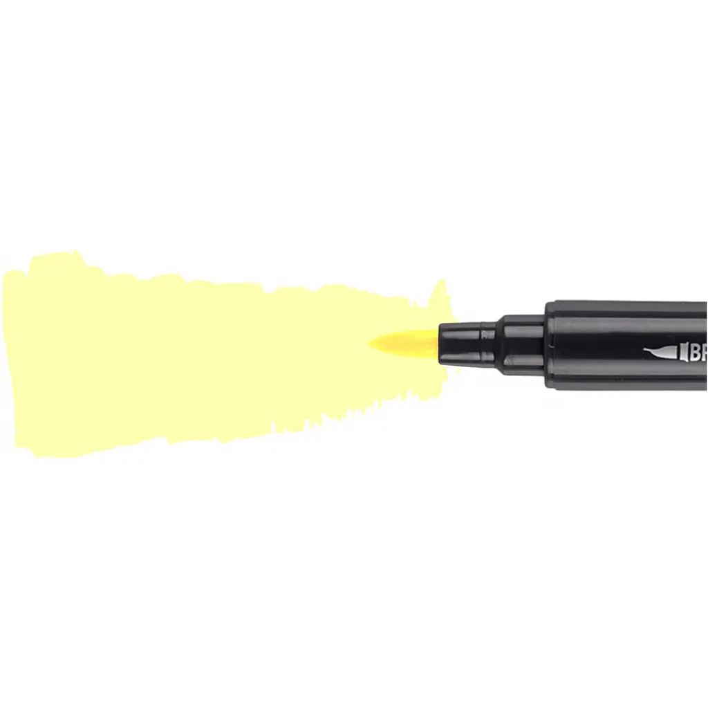 Маркер акварельний Santi Brush Marker SWB-01 світло-жовтий двосторонній 6 шт. (391057) - фото 2