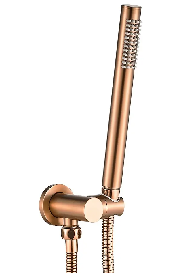 Душова система Rea Lungo brushed copper з виливом + BOX прихованого монтажу REA-P8810, Теплий захід сонця - фото 4