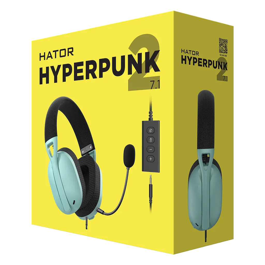 Навушники Hator дротові Hyperpunk 2 USB 7.1 (HTA-848) чорно м'ятні - фото 5