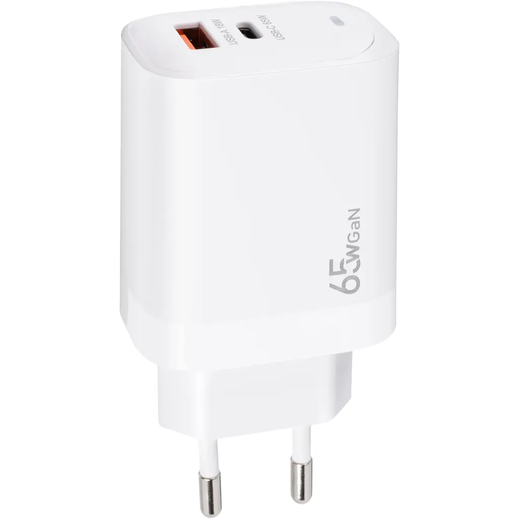 Зарядний пристрій XoKo 1xUSB-C PD65W + 1xUSB QC3.0 GaN white (XK-QC-620) - фото 8