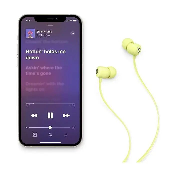 Навушники з мікрофоном Beats by Dr. Dre Beats Flex All-Day Wireless Earphones Yuzu Yellow (MYMD2) - фото 7