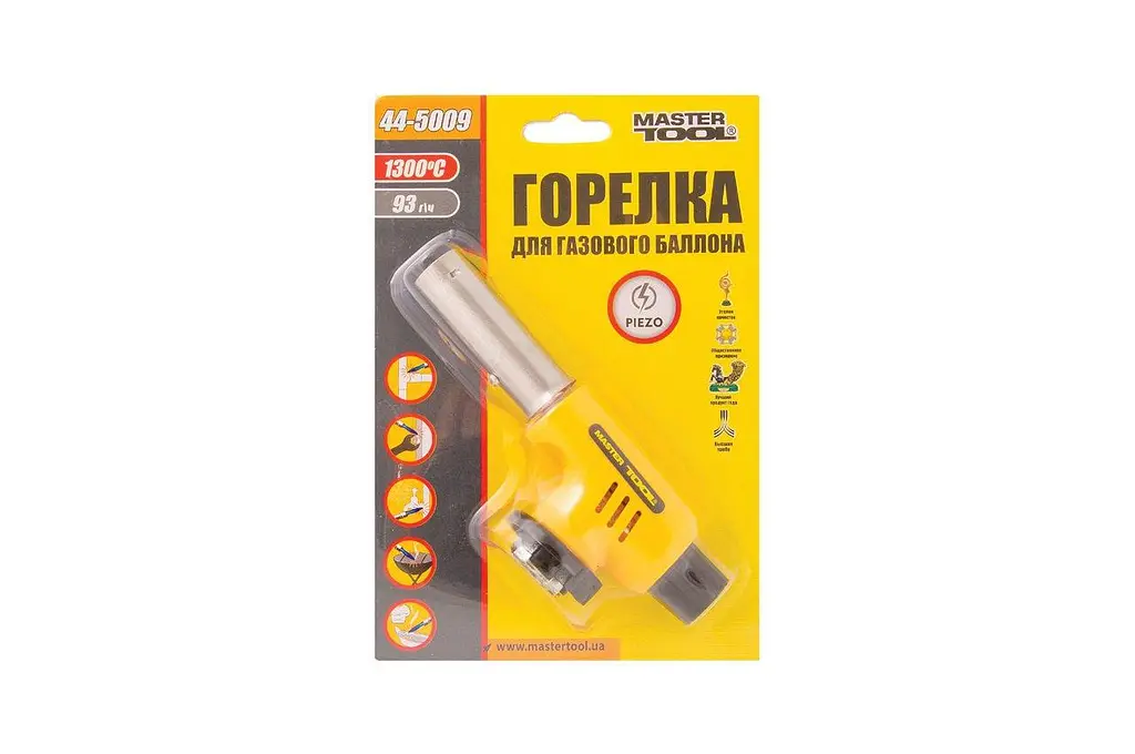 Пальник туристичний для газового балона з п'єзопідпалом Mastertool Комета 44-5009 - фото 2