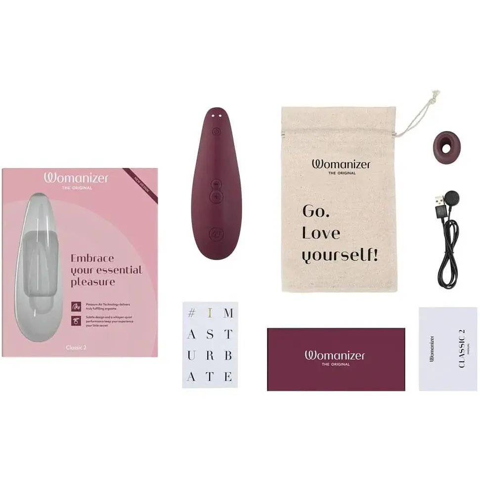 Вакуумный клиторальный стимулятор Womanizer Classic 2 Bordeaux - фото 6