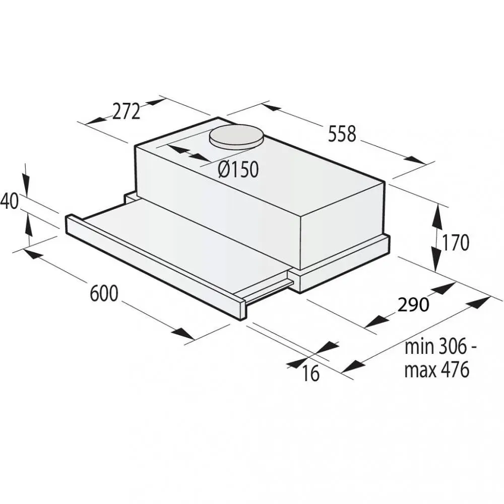Вытяжка телескопическая Gorenje TH64E4BG - фото 2