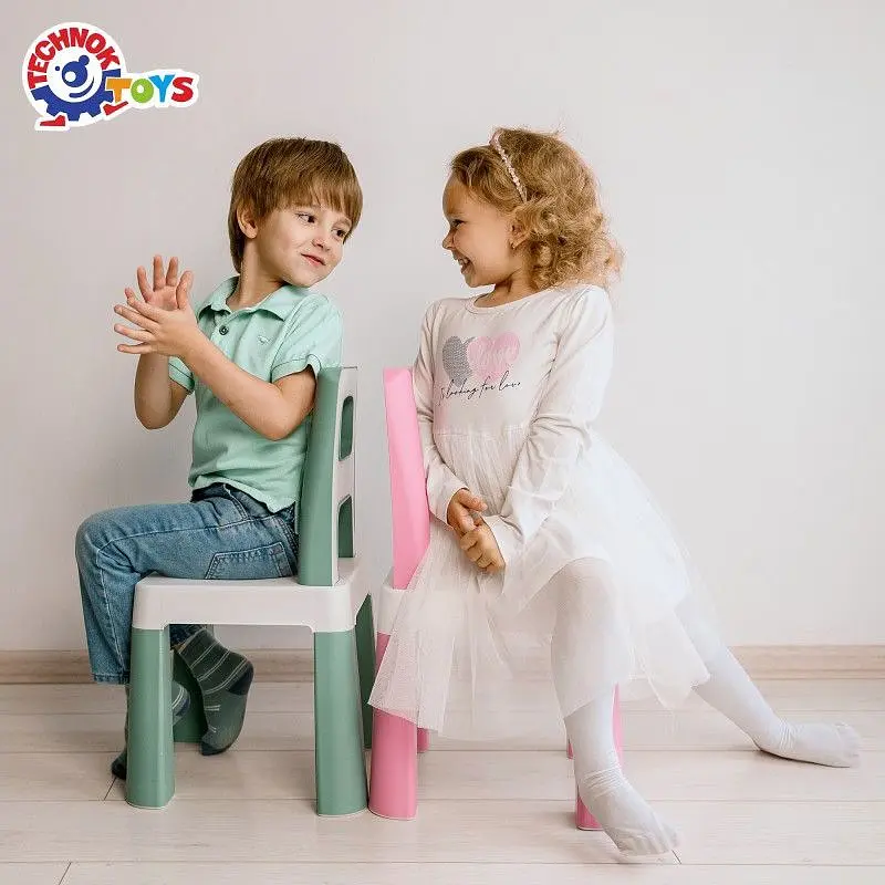 Дитячий стілець ТехноК Kids Chair до 75 кг зелений 0181TXK  - фото 6