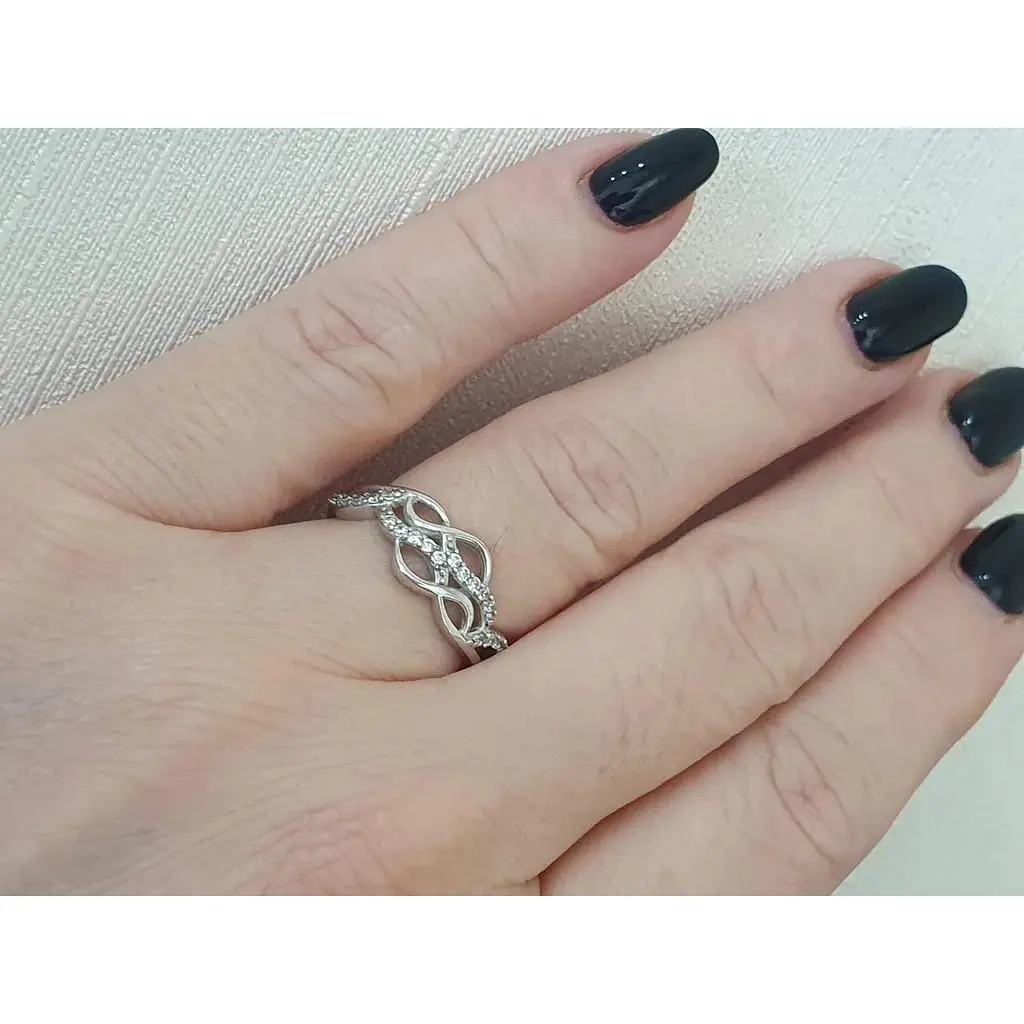 Срібне кільце Агні ВЕНЕЦЬ з фіанітами. 1017/1Р-CZ 17 - фото 2