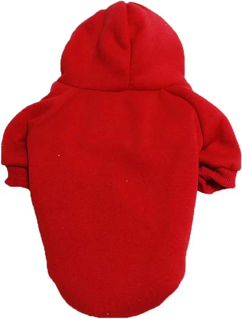 Худі для собак та котів EcoToys Red XL червоне A: 37 см B: 43 см C: 29 см X-7061 - фото 2