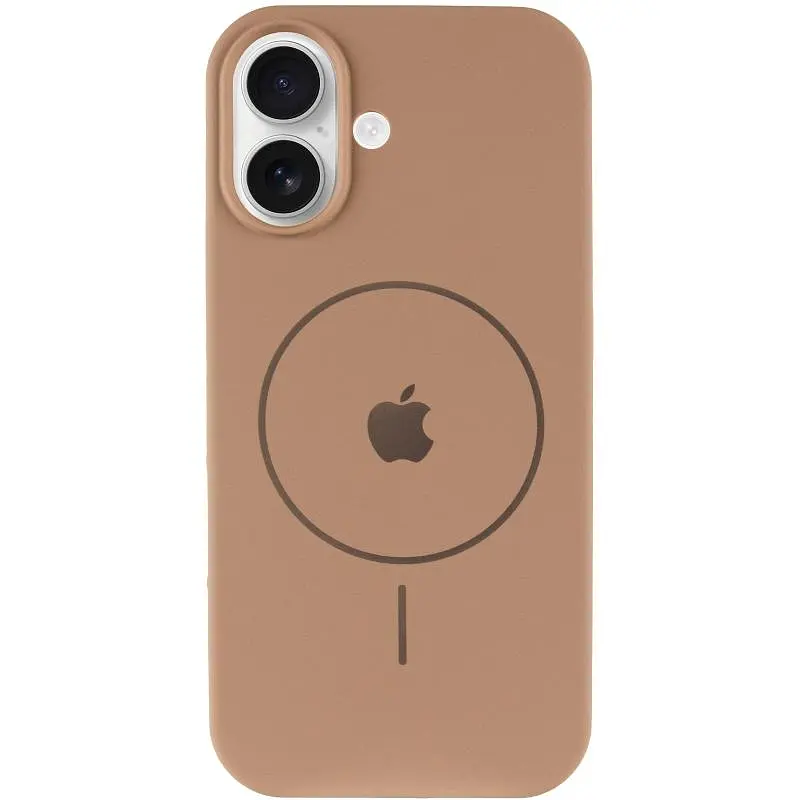 Чехол Epik Silicone Case Full Protective (AA) V2 with MagSafe для Apple iPhone 17 (6.3) Бежевый / Desert Gold - фото 2