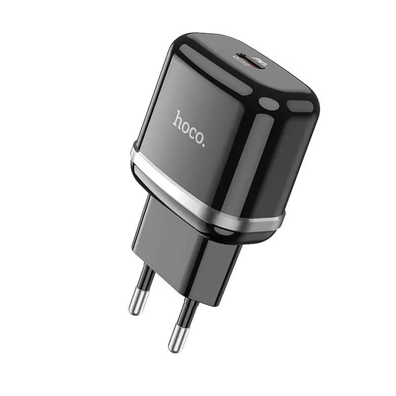 Адаптер Мережевий HOCO Victorious single port charger N24 Type-C порт 20W чорний - фото 8