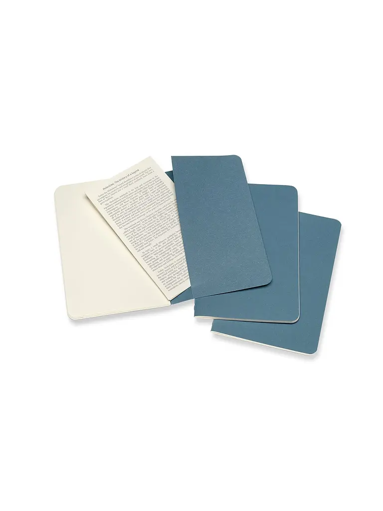 Записник Moleskine Cahier кишеньковий, Нелінований Жвавий Блакитний (CH013B44) - фото 4