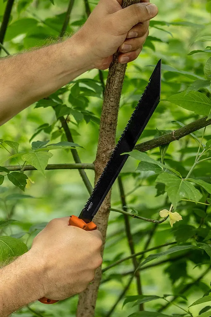 Neo Tools 63-117 Мачете Full Tang, 40см, лезо 25.5см, 3Cr13, ручка ABS+TPR, пила на обусі, нейлоновий чохол - фото 3