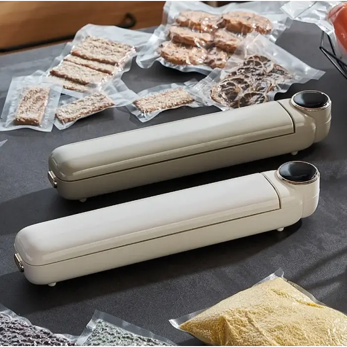 Вакуумний пакувальник харчових продуктів + 10 пакетів, Vacuum Sealer LS-801, Білий - фото 4