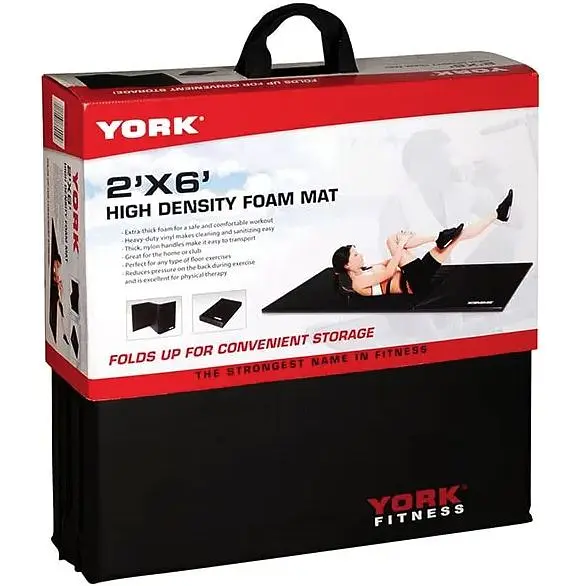 Мат гімнастичний твердий York Fitness 5см чорний - фото 5