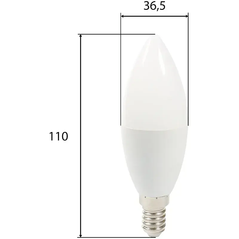 Набір ламп світлодіодних Miorro LED C37, E14 8W 4000K 3 шт. (51-314-027) - фото 3