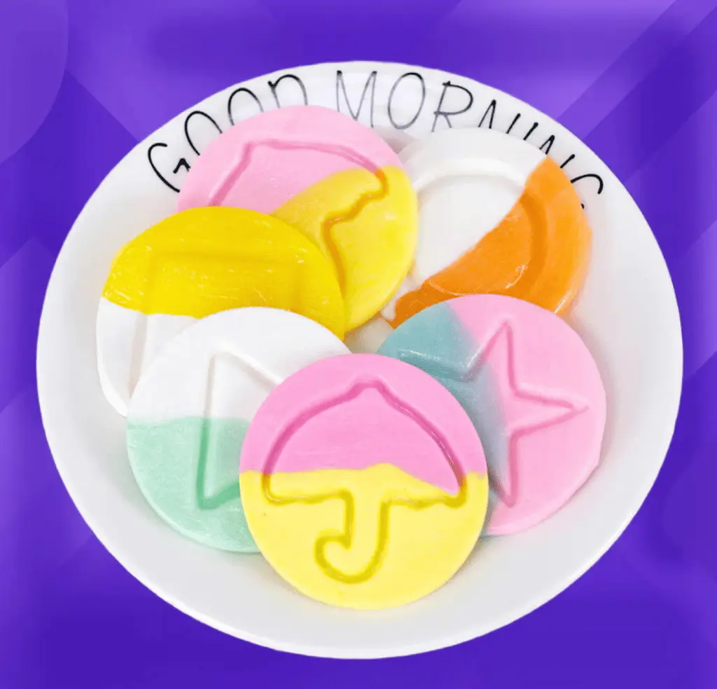 Льодяники Squid Game Dalgona Biscuits Korean Fruit Candy Гра в Кальмара 27г - фото 6