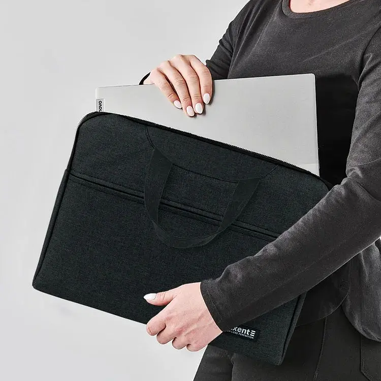 Сумка для документов текстильная Axent А4 1 отделение темно-серая (1632-02-A) - фото 6