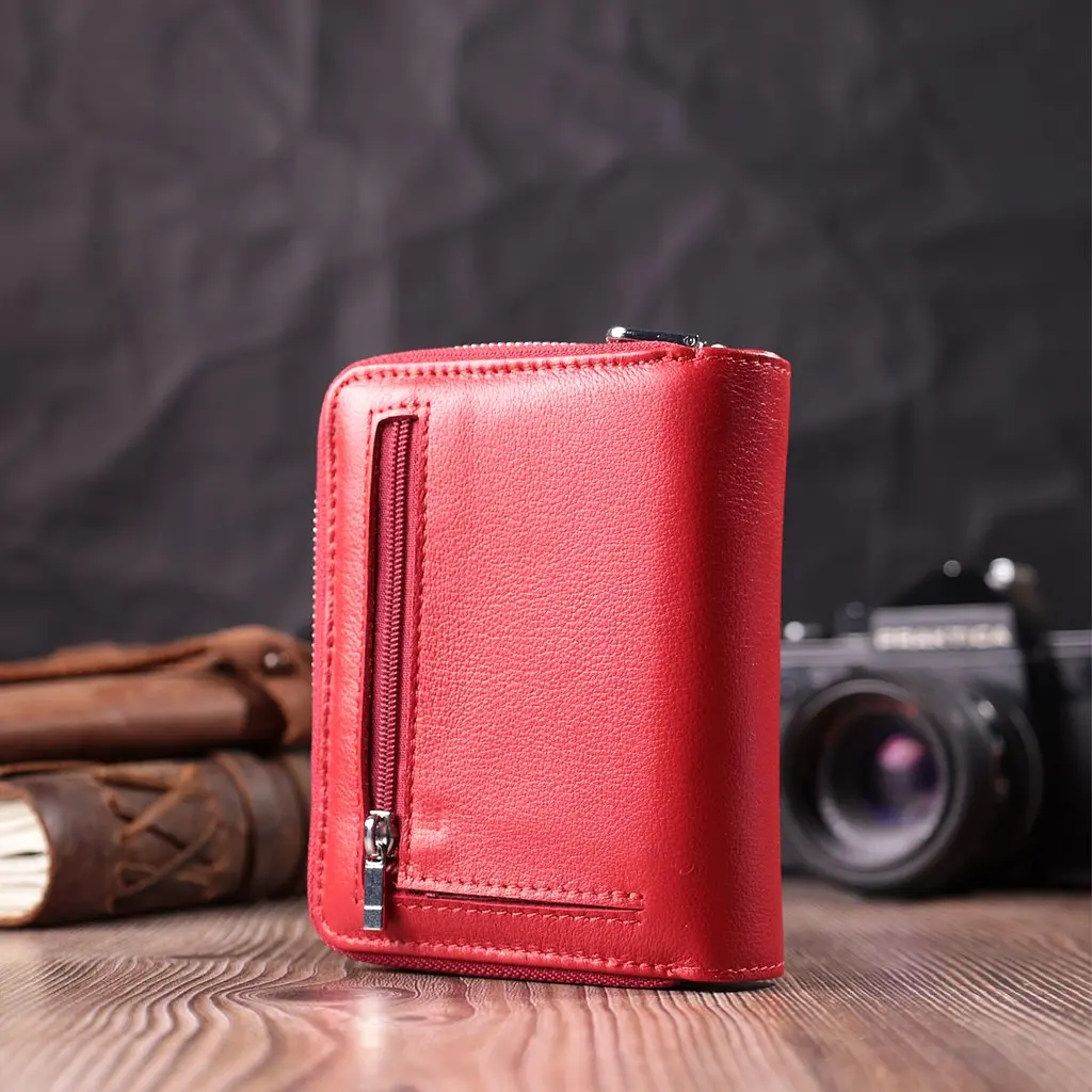 Гаманець для жінок яскравого кольору з натуральної шкіри ST Leather 22552 червоний - фото 9