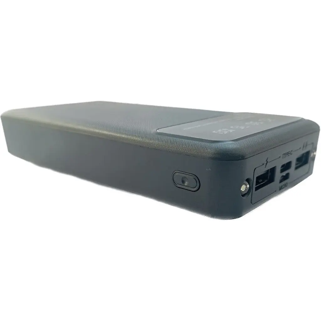 Павербанк Smart Power Bank с экраном и фонариком 20000 mAh Black (11225) - фото 3