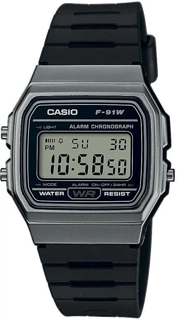 Кварцевий чоловічий годинник Casio оригінал Японія Collection F-91WM-1BEF - фото 5