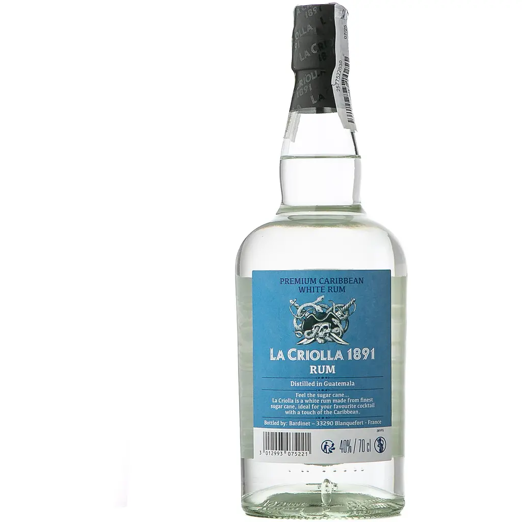 Ром Bardinet La Criolla 1891 Caribbean White 40% 0.7л - фото 2
