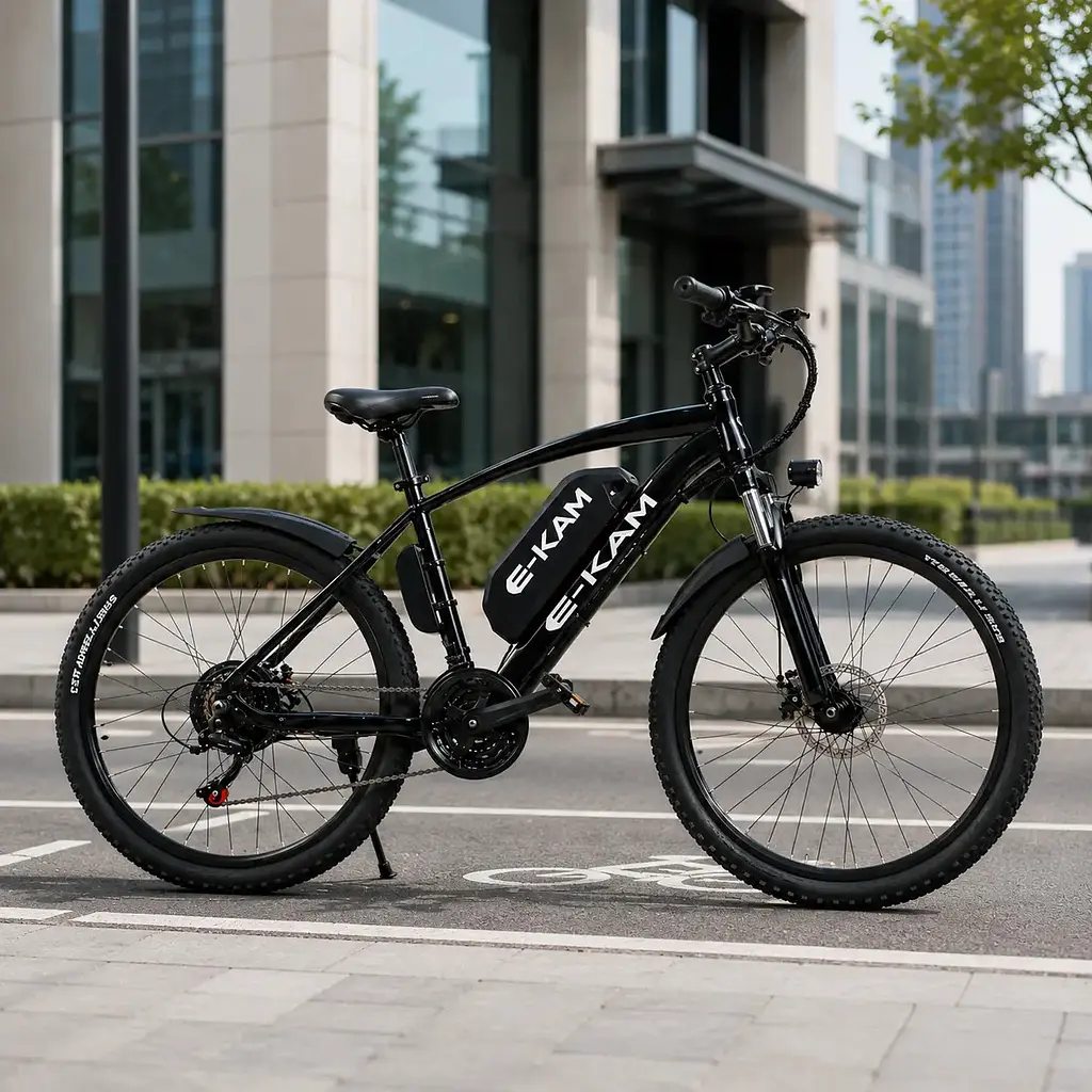 Електровелосипед E-KAM KM-E11 26" (1000W, 48V, 13Ah) з Подвійною Амортизацією Електробайк ЕКАМ - фото 5