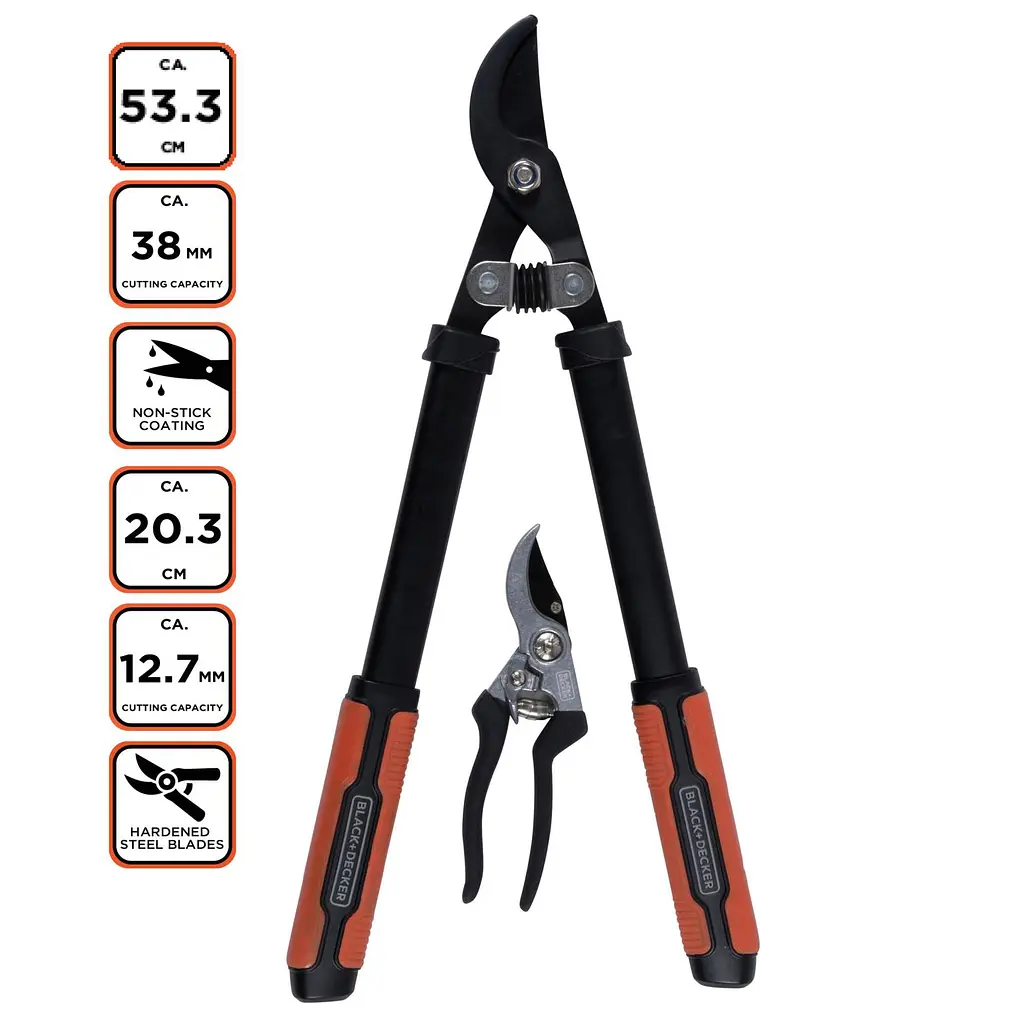 Набір садовий для обрізки дерев Black+Decker 2 предмети - фото 4