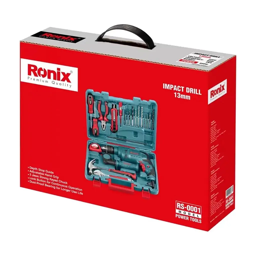 Набір інструментів Ronix з ударним дрилем 650 Вт (RS-0001) - фото 3