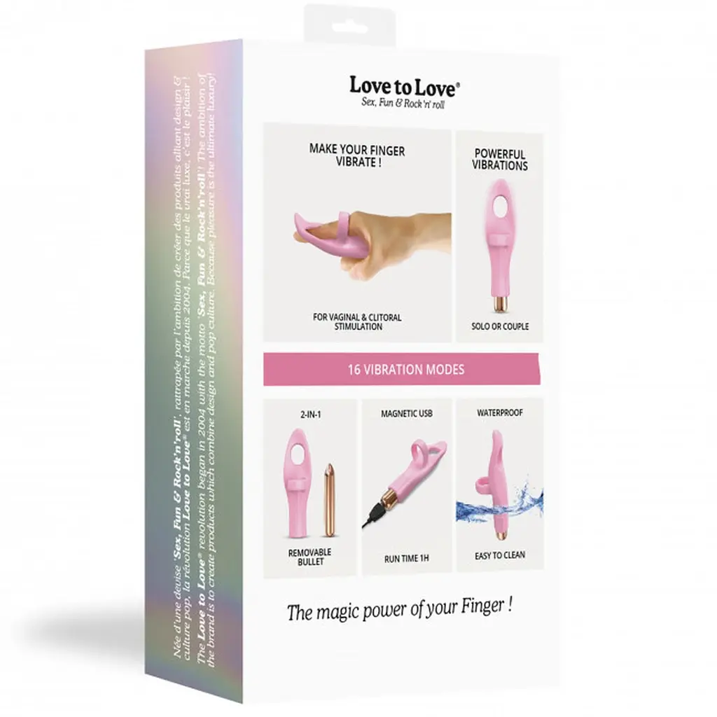Вібратор на палець Love To Love Tickle Me 13.5 см рожевий - фото 8